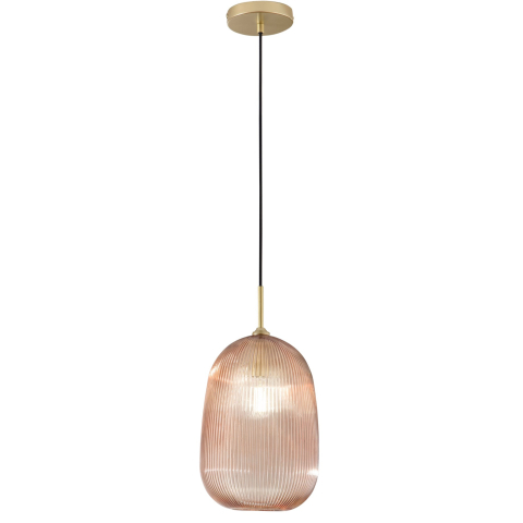 Suspensii - SOSPENSIONE DUKE AMBRA IN VETRO 1XE27 D21X200CM