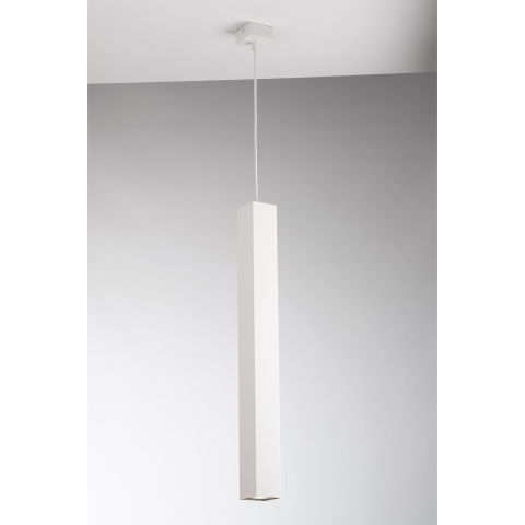 Suspensii - SOSPENSIONE FLUKE QUADRATA BIANCA 1XGU10 6X6X60CM