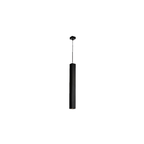 Suspensii - SOSPENSIONE FLUKE QUADRATA NERA 1XGU10 6X6X60CM