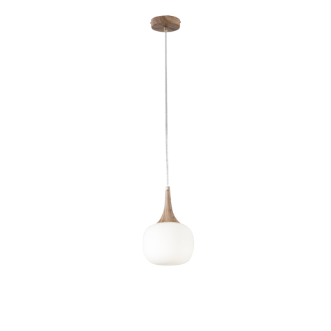 Suspensii - SOSPENSIONE JAIPUR BIANCA/LEGNO 1XE14 17X17X150CM