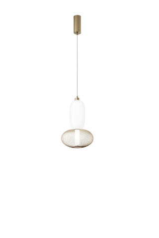 Suspensii - SOSPENSIONE LED INKAS ORO IN VETRO 16W 1860LM CCT 3000/3500/4000K 42X22X22CM