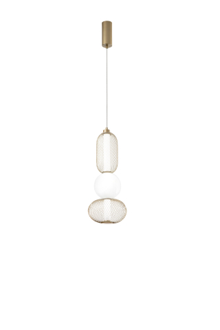 Suspensii - SOSPENSIONE LED INKAS ORO IN VETRO 21W 2460LM CCT 3000/3500/4000K 60X22X22CM
