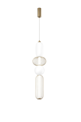 Suspensii - SOSPENSIONE LED INKAS ORO IN VETRO 31W 3720LM CCT 3000/3500/4000K 98X22X22CM