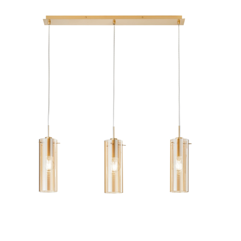 Suspensii - SOSPENSIONE MAGIC ORO/AMBRA 3XE27 79X10X150CM