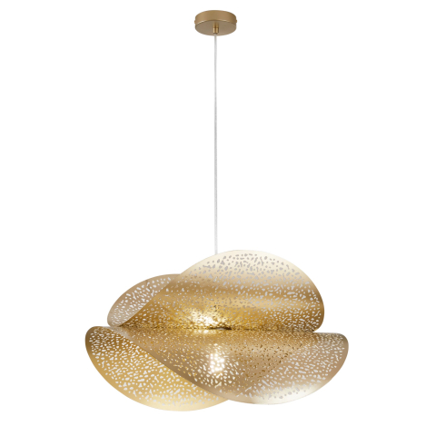 Suspensii - SOSPENSIONE RHEI-TARA ORO DOPPIO DIFFUSORE 1XE27 60X33X150CM