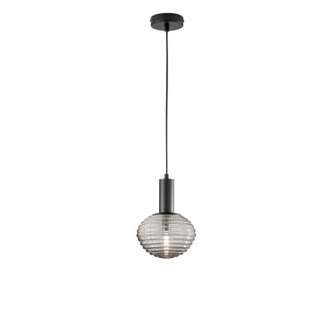 SOSPENSIONE RIPPLE NERA 1XE27 18X18X150CM