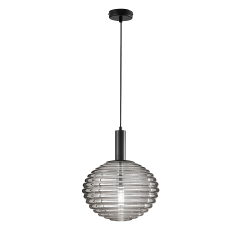 SOSPENSIONE RIPPLE NERA 1XE27 32X32X150CM