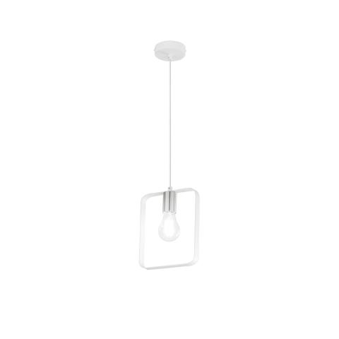 Suspensii - SOSPENSIONE SMITH BIANCA/NICKEL 1XE27 19,5X10X160CM
