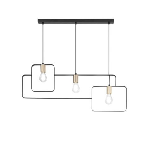 Suspensii - SOSPENSIONE SMITH NERA/ORO 3XE27 88,5X150CM