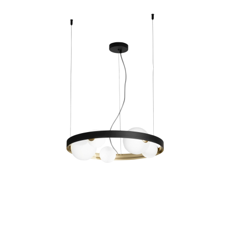 Suspensii - SOSPENSIONE SONETTO NERA/ORO 5XG9 55X12X150CM