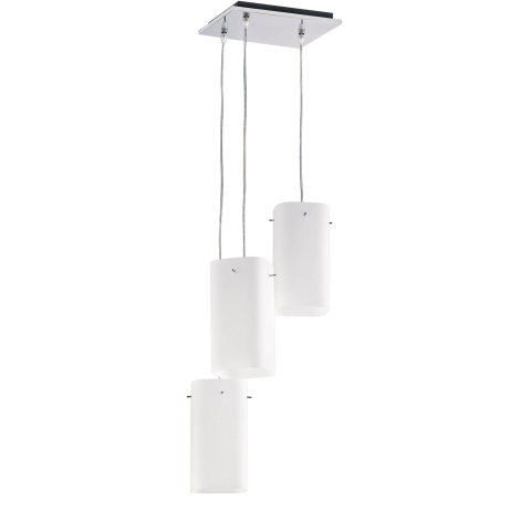 Suspensii - SOSPENSIONE SQUARE BIANCA 3XE27 25X25X23CM