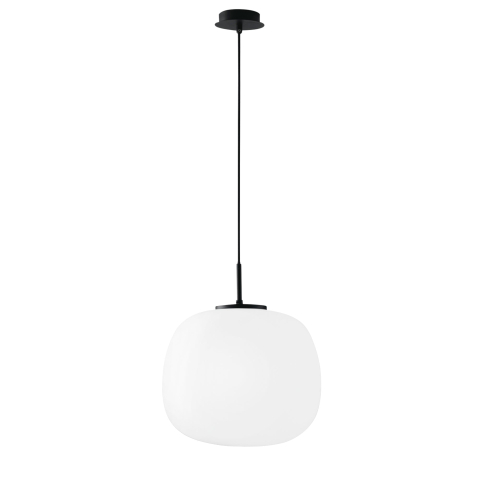Suspensii - SOSPENSIONE TOLOMEO SFERICA BIANCA OPALE 1XE27 35X35X120CM