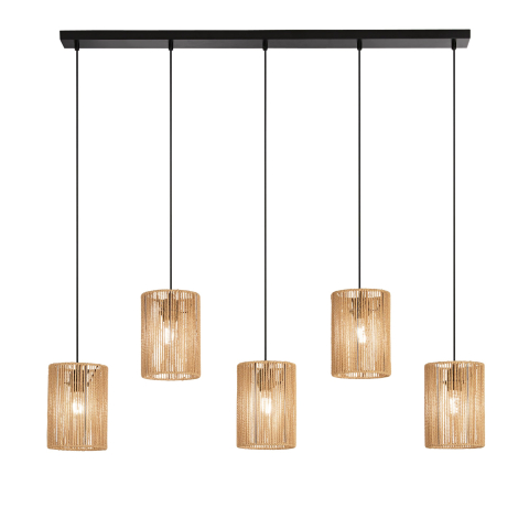 Suspensii - SOSPENSIONE TROPIKANA LEGNO 5XE27 115X23,5X176CM
