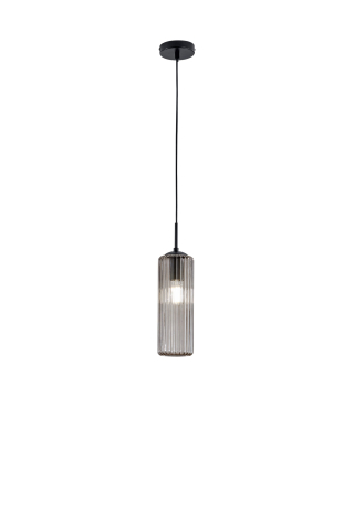Suspensii - SOSPENSIONE VENICE GRIGIA IN VETRO 1XE27 D15X200CM