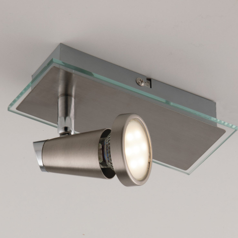 Spoturi - SPOT LED MIAMI CROMO/NICKEL 1XGU10 LED 5W 400LM 2700K 16,5X7X14,5CM
