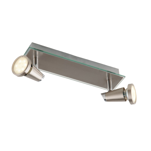 Spoturi - SPOT LED MIAMI CROMO/NICKEL 2XGU10 LED 5W 400LM 2700K 28X7X14,5CM