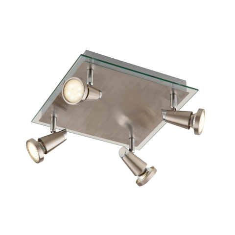 Spoturi - SPOT LED MIAMI CROMO/NICKEL 4XGU10 LED 5W 400LM 2700K 26X26X14,5CM