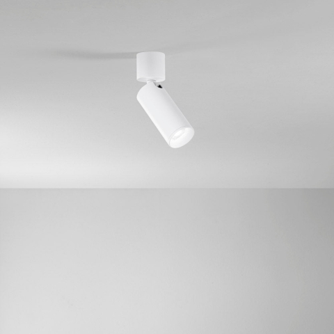 Spoturi - SPOT PLAUTO BIANCO IN ACCIAIO E ALLUMINIO 1XGU10 40x138MM