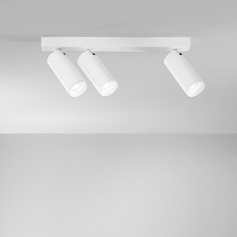 Spoturi - SPOT PLAUTO BIANCO IN ACCIAIO E ALLUMINIO 2XGU10 251x40x60MM