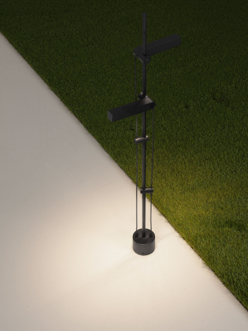 Nova Luce PIVOT 9030985 - stâlpișor exterior, Negru nisipos, 21 W