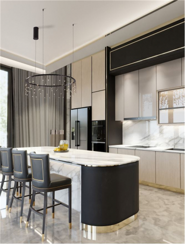 Candelabre - Stellar Suspensie diam 65 cm - Black Chrome Copper