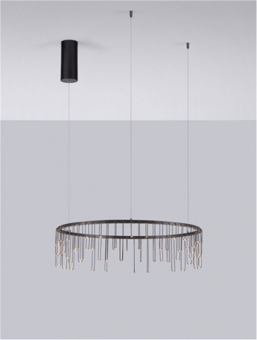 Stellar Suspensie diam 65 cm - Black Chrome Copper [3]