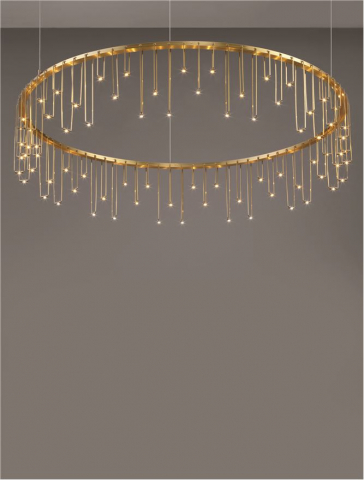 Stellar Suspensie diam 80 cm - Matt Brass Gold Copper- suspensie LED moderna [3]