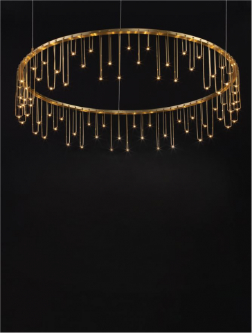 Stellar Suspensie diam 80 cm - Matt Brass Gold Copper- suspensie LED moderna [5]