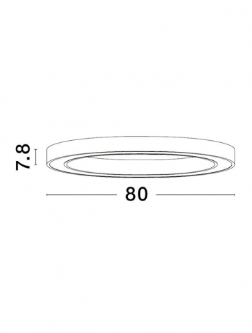 Sting PL 80 Bronze Aluminium & Acrylic - plafoniera moderna LED 3000K [3]