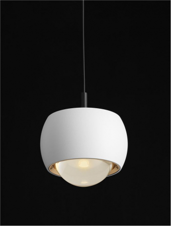 Lustre simple - Suspensie moderna LED Conga White 13W - corpuri de iluminat Nova Luce