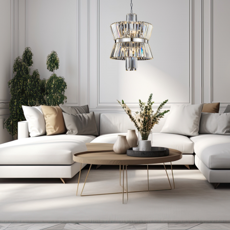 Suspensie Cristal Aurelia CHROME 8xE14 - ML0404 [1]