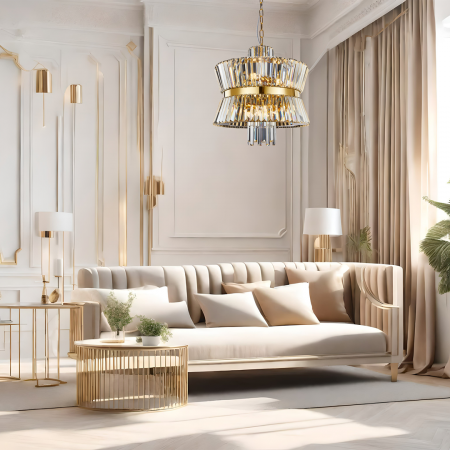 Suspensie Cristal Aurelia GOLD12xE14 - ML0405 [1]