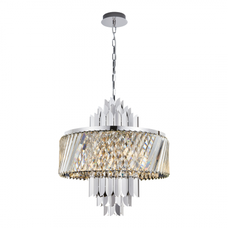 Lustre simple - Suspensie Cristal MARGOT Crom - 9xE14 - Milagro - ML0410