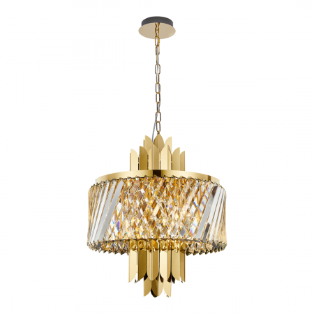 Lustre simple - Suspensie Cristal MARGOT GOLD - 6xE14 - Milagro - ML0407