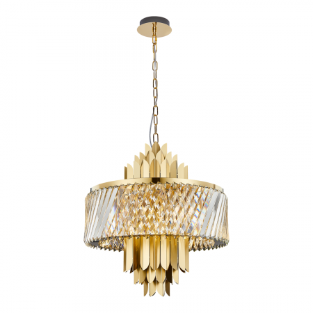 Lustre simple - Suspensie Cristal MARGOT Gold - 9xE14 - Milagro - ML0409