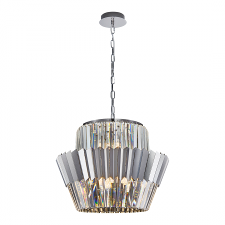 Lustre simple - Suspensie Cristal DONNA CHROME 12xE14 - ML0416