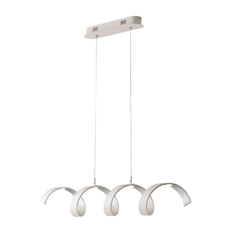SUSPENSIE LED HELIX ALBĂ E ARGINTIU 20W 1680LM 4000K 80X13,5X120CM