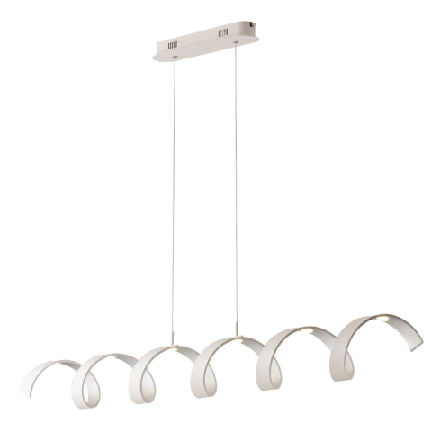 Suspensii - SUSPENSIE LED HELIX ALBĂ E ARGINTIU 30W 2520LM 3000K 125X13,5X120CM