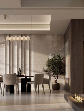 Lustre simple - Suspensie orizontala KLELIA 34W - suspensie moderna