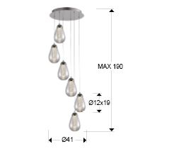 Suspensie moderna Taccia 394529 LAMP 6L LED Ø41 - Schuller [2]