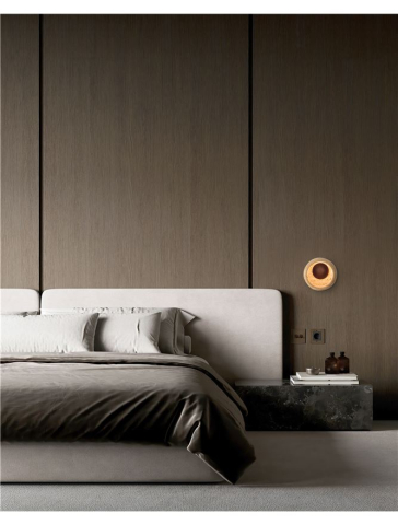 Tavo - Yellow Travertine & Wood Aplica