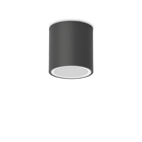 Plafoniere - TECHO PL1 D09 ROUND NERO-Plafoniera