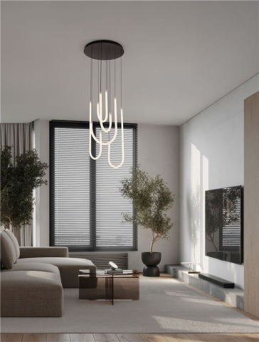 Plafoniere - TOPAZ SP50 - plafoniera moderna LED Matt Black AluminiumSteel & Acrylic