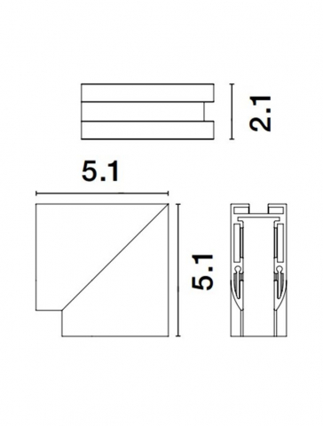 Ultra Slim - conector vertical 90 grd pt sina aplicata/suspendata [1]