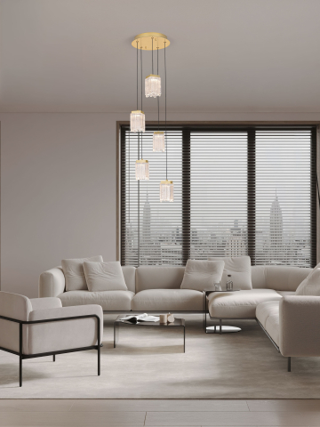 Lustre simple (suspensie) - VANCE 1 gold - suspensie moderna