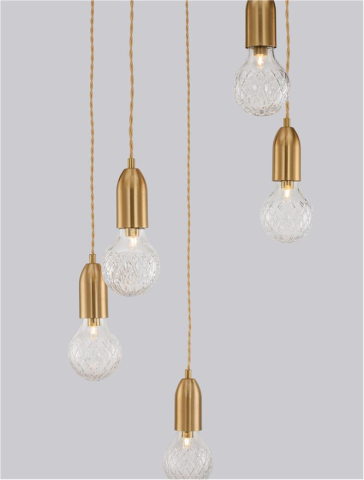VEDA suspensie SP5 - 9536414 - Brass Metal & Clear Glass [6]