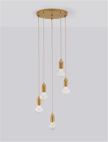 VEDA suspensie SP5 - 9536414 - Brass Metal & Clear Glass [3]