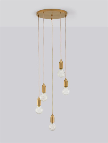 VEDA suspensie SP5 - 9536414 - Brass Metal & Clear Glass [2]