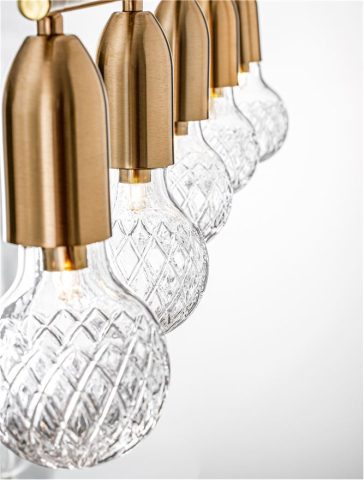 VEDA suspensie SP5 - 9536415 - Brass Metal & Clear Glass [1]