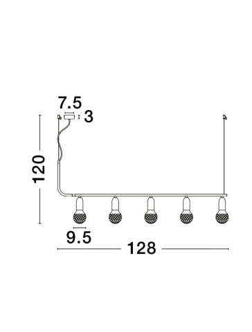 VEDA suspensie SP5 - 9536419 - Black Metal & Clear Glass [9]